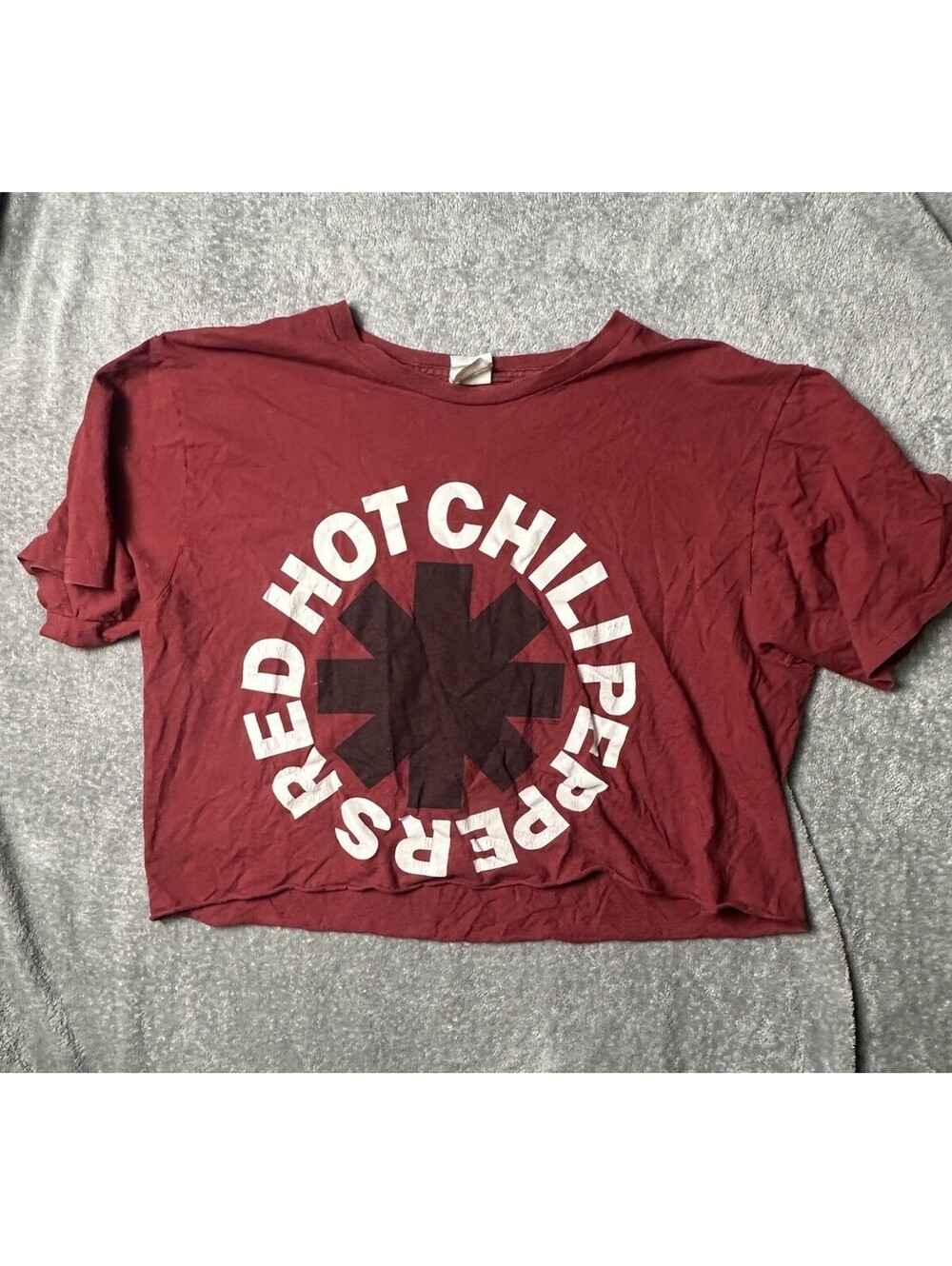 Red Hot Chili Peppers RHCP Crop T Shirt XL Bay Island Y2K Rock Band Graphic